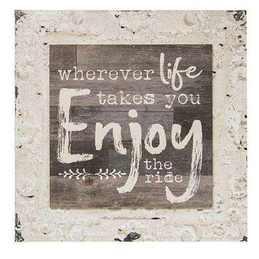 Enjoy the Ride Tile Look Wall Sign - The Fox Decor
